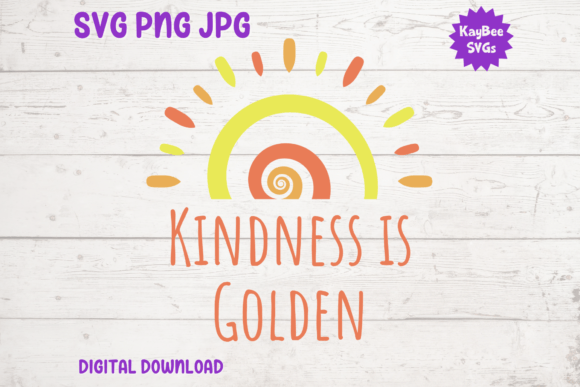 Kindness is Golden Boho Sunrise Graphics & T-Shirt Designs