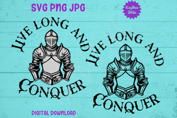 Live Long and Conquer: Armor Graphics & T-Shirt Designs