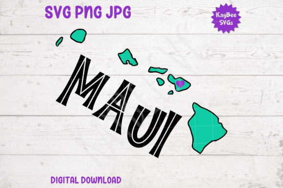 Maui Hawaii SVG Cut Files for Graphics & T-Shirt Designs