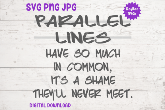 Parallel Lines Have So Much in Common T-Shirt Graphics