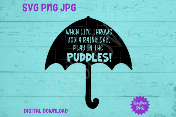 Rainy Day Umbrella Play in the Puddles Design Review