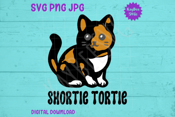 Shortie Tortie Tortoise Shell Cat SVG