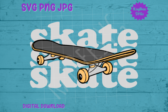 Skate Skateboard SVG PNG JPG Cut Files